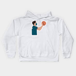 Sebastian Vettel playing basketball ahead of the 2021 USA Grand Prix Kids Hoodie